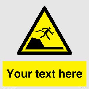 Custom Warning sudden drop in swimming or leisure pools